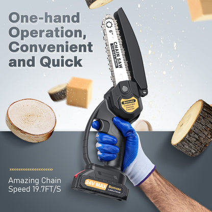 Cordless Mini Chainsaw, Black