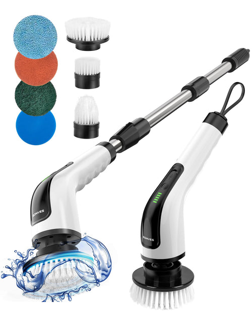 Electric Spin Scrubber, Power Shower Cleaning Brush with Long Handle
