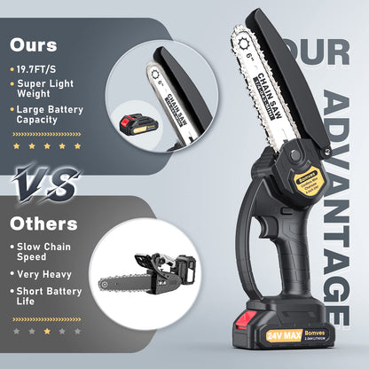Cordless Mini Chainsaw, Black